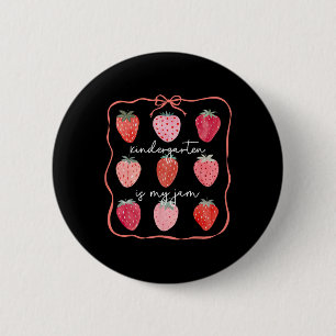 Groovy Kindergarten ist mein Ding Strawberry Kinde Button