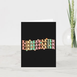 Groovy Kindergarten Vibes Face Retro Lehrer Byck Karte