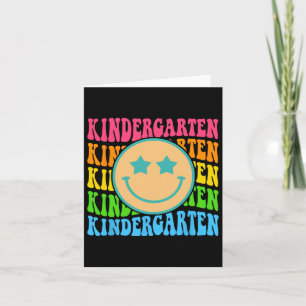 Groovy Kindergarten Vibes Face Retro Lehrer Byck Karte