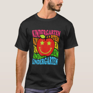Groovy Kindergarten Vibes Retro Facebook Lehrer zu T-Shirt