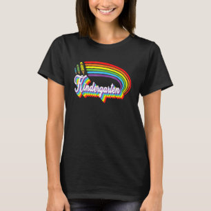 Groovy Kindergarten Vibes Retro Facebook Lehrer zu T-Shirt