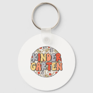 Groovy Kindergarten Vibes Retro Lehrer Kinder Ck T Schlüsselanhänger