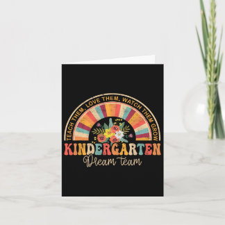 Groovy Kindergarten Vibes Team Byck to School Tee Karte