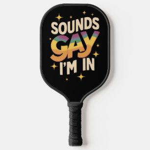 Groovy klingt schwul, ich bin bei LGBT Regenbogen  Pickleball Schläger