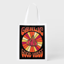Groovy Knolic Good Vibes Wiederverwendbare Tasche