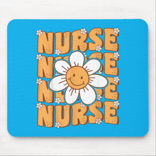 Groovy Krankenschwester Süße Gänseblümchen Retro S Mousepad