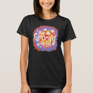 Groovy Krawatte die Schwarzes T-Shirt