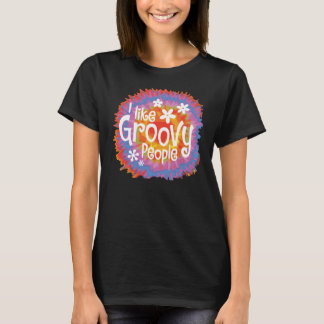 Groovy Krawatte die Schwarzes T-Shirt