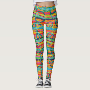 Groovy Krawatten-Friedenszeichen Leggings