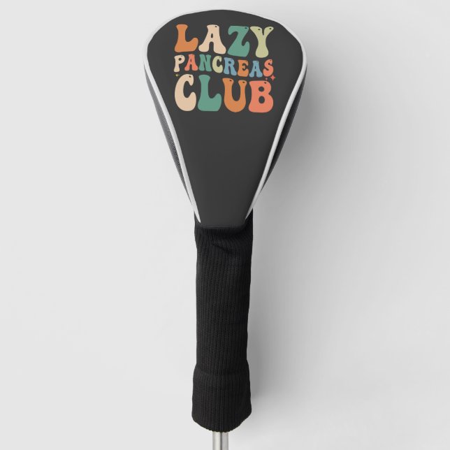 Groovy Lazy Pankreas Club Diabetes mellitus Golf Headcover (Vorderseite)