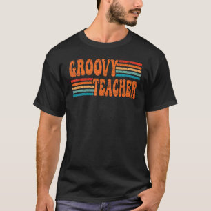 Groovy Lehrer 70er Ästhetik Nostalgie 1970er Retro T-Shirt