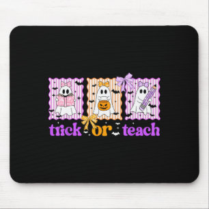 Groovy Lehrer Halloween Trick Or Teach Geist Männe Mousepad