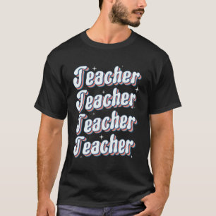 Groovy Lehrer Retro Gänseblümchen Süß Zurück zur S T-Shirt