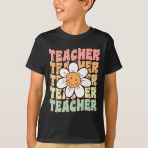 Groovy Lehrer Süße Gänseblümchen Retro Zurück zur T-Shirt