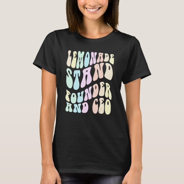 Groovy LEMONADE STAND GRÜNDER UND CEO Boss in Trai T-Shirt (Vorderseite)