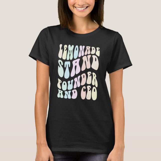 Groovy LEMONADE STAND GRÜNDER UND CEO Boss in Trai T-Shirt (Vorderseite)