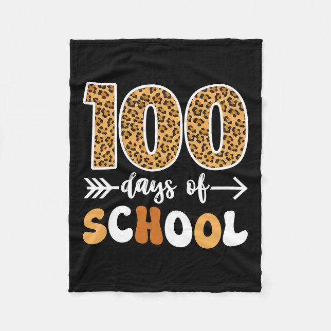 Groovy Leopard 100. Schullehrer Kinder 10 Fleecedecke (Vorderseite)