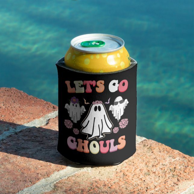 Groovy Let's Go Ghouls Halloween Ghost Retro Dosenkühler (In Situ Pool)