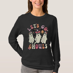 Groovy Let's Go Ghule Blumen Geist Hippie Hallowee T-Shirt