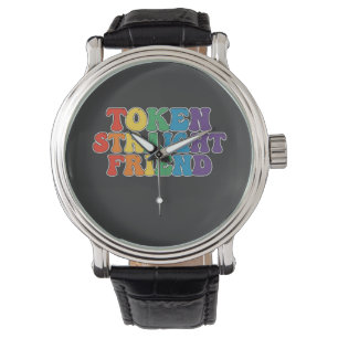 Groovy LGBT Pride Token Straight Friend Armbanduhr