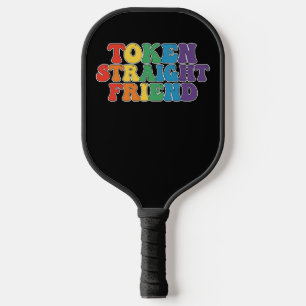 Groovy-LGBT-Stolz-Token-gerader Freund Pickleball Schläger