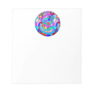 groovy Liebe des Hippie Notizblock