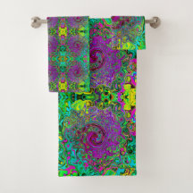 Groovy Lila Abstrakt Retro Liquid Swirl