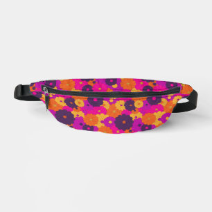 Groovy Lila und Pink Hippie Blume Power Bauchtasche