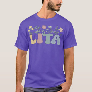 Groovy Lita Großmutter Blume Lita Oma T-Shi T-Shirt