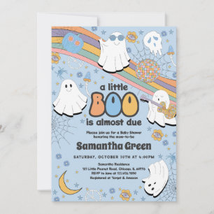 Groovy Little Boo Baby Shower Einladung