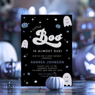 Groovy Little Boo Boy Halloween Baby Shower Ghost Einladung
