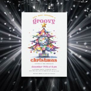 Groovy Little Christmas Disco Tree Weihnachtsfeier Einladung