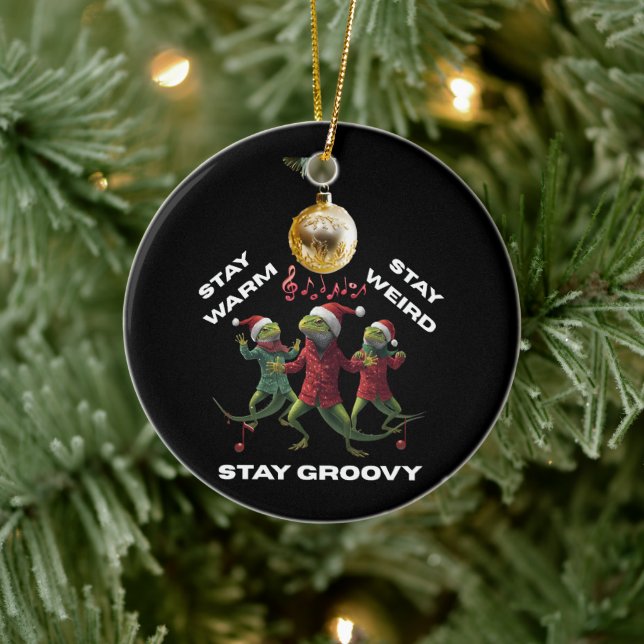 Groovy Lizard Keramik Ornament (Baum)
