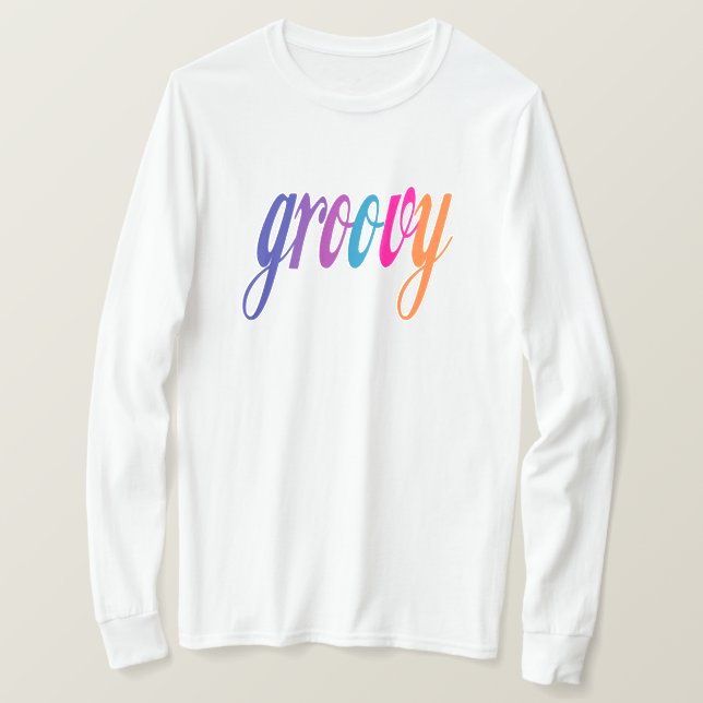 Groovy Long Sleeve Unisex T-Shirt (Design vorne)