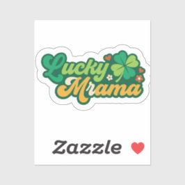 Groovy Lucky Mama Klee Retro 70er Jahre Blumen Auf Aufkleber