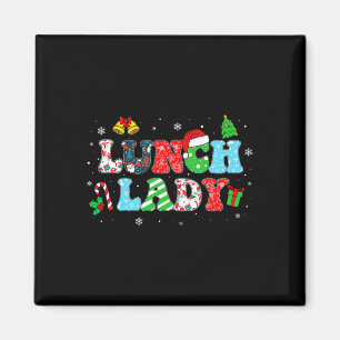 Groovy Lunch Lady Weihnachten Matching Xmas Lunch  Magnet