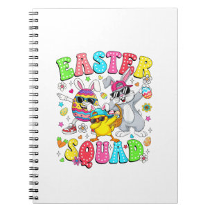 Groovy Lustiger Hase Ei Küken Ostern Squad Tag Män Notizblock