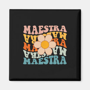 Groovy Maestra Spanischlehrer Zurück zur Schule Re Magnet