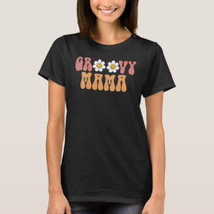 Groovy Mama 70er Ästhetische Grafik für Frauen T-Shirt