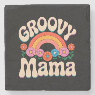Groovy Mama Boho Vibes Steinuntersetzer