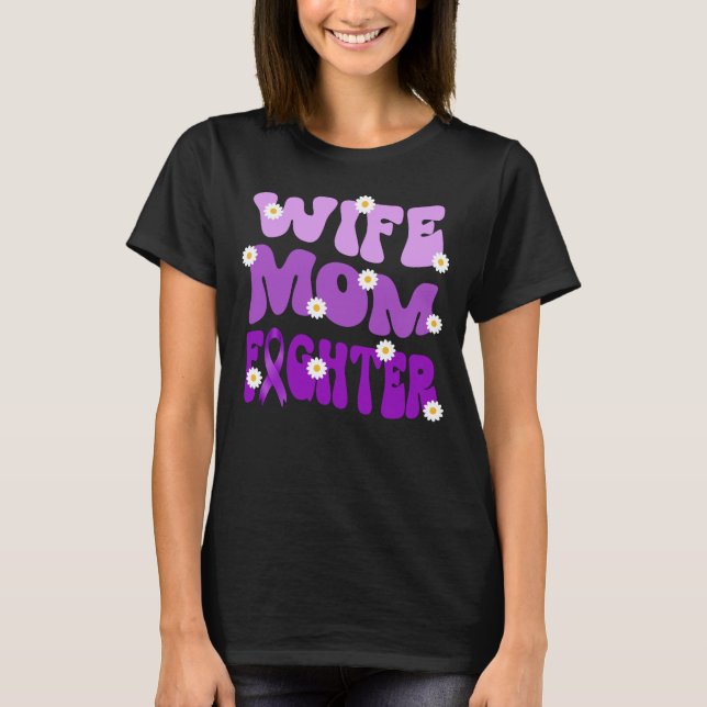 Groovy Mama Ehefrau Kämpfer Lupus Bewusstsein T-Shirt (Vorderseite)