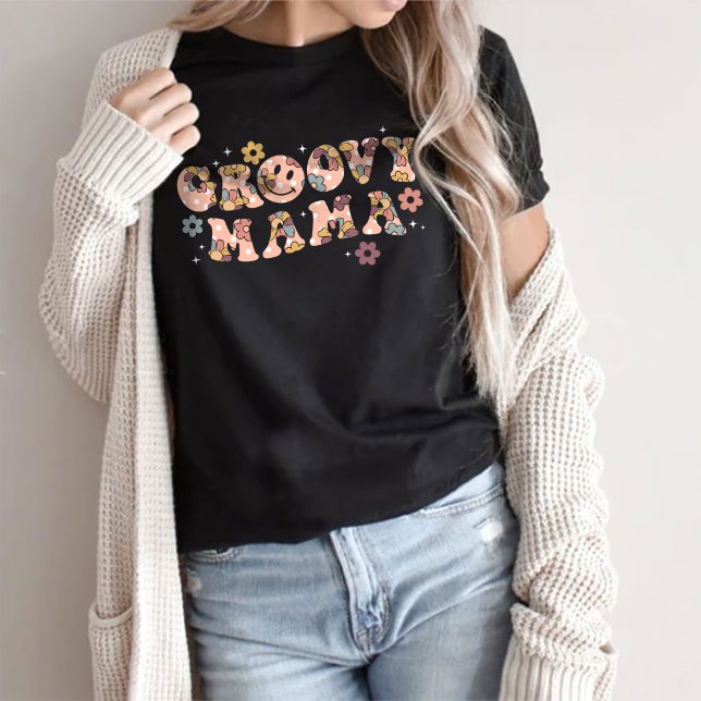 Groovy Mama Floral Retro Shirt (Von Creator hochgeladen)