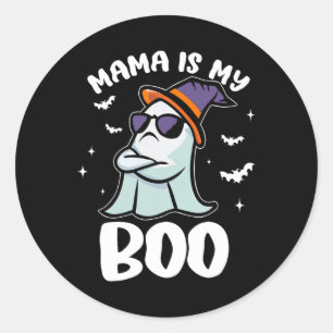 Groovy Mama ist meine Boo Halloween-Kindermädchen Runder Aufkleber