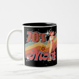 Groovy Mama Retro Vintag Funky Zweifarbige Tasse