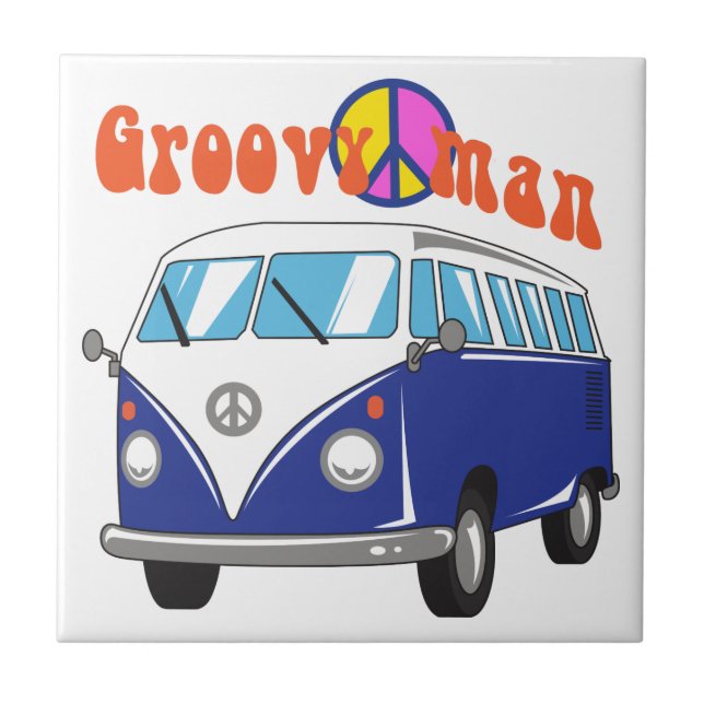 Groovy Man Fliese (Vorderseite)