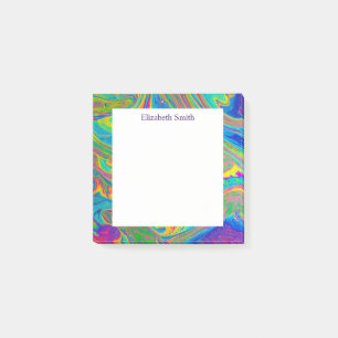 Groovy Marble gegossene Farbe Post-it Klebezettel