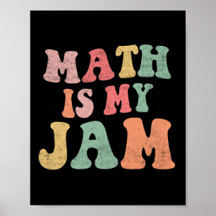 Groovy Mathe ist mein erster Tag zurück zur Schule Poster