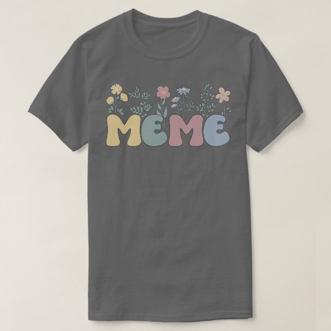 Groovy Meme Großmutter Blume Meme Oma  T-Shirt (Design vorne)