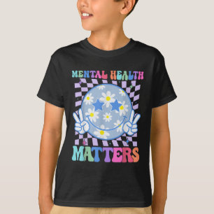 Groovy Mental Health S Blume Autism Smile Face T-Shirt