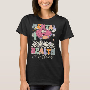 Groovy Mental Health S Human Brain Illusion Awaren T-Shirt